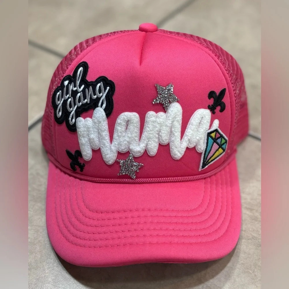 NWOT Hot Pink Mama Trucker Hat Baseball Hat Adjustable Size